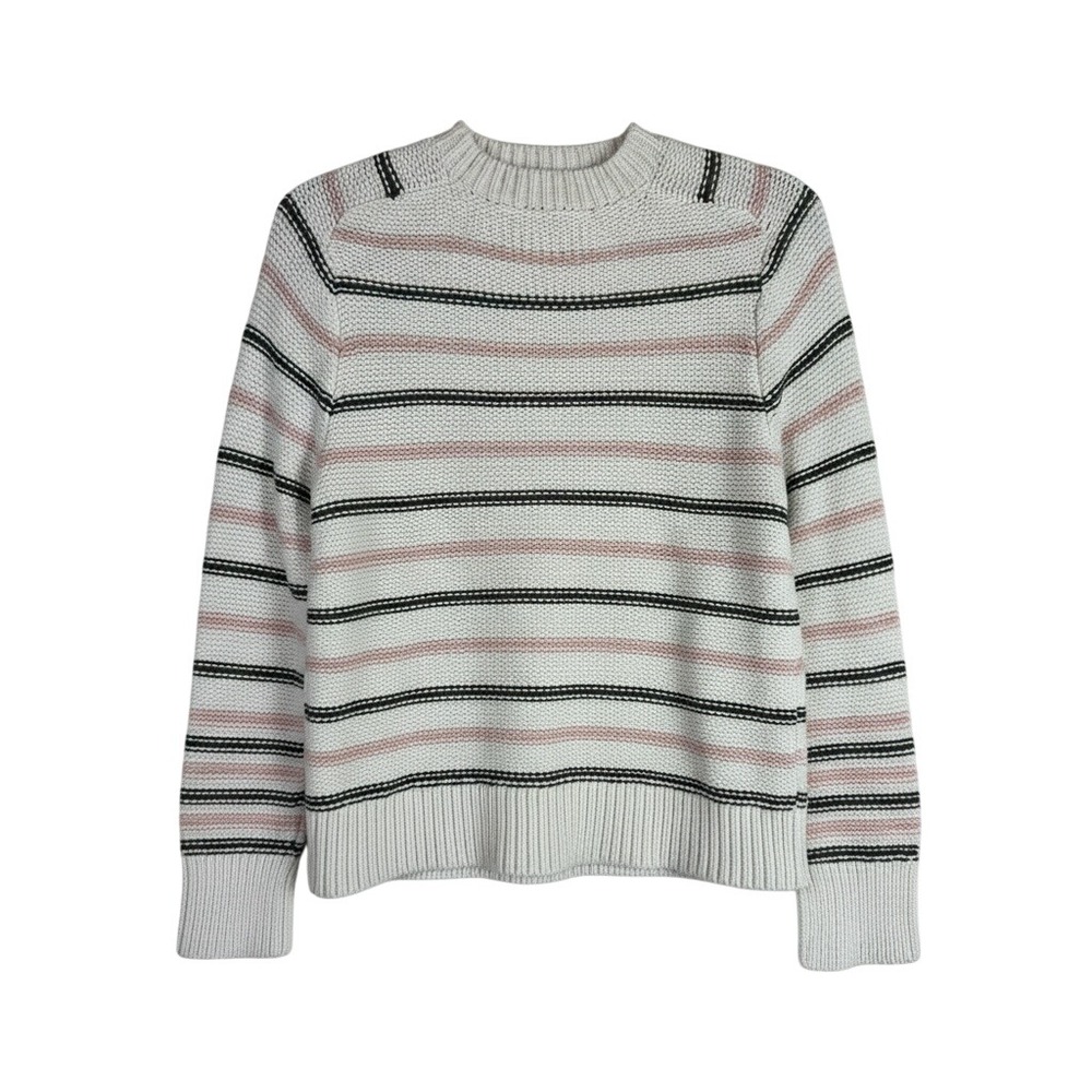 Madewell Coastal Grandma Striped Knit Sweater‎ Crewneck Long Sleeve Cotton Small - Picture 3 of 8